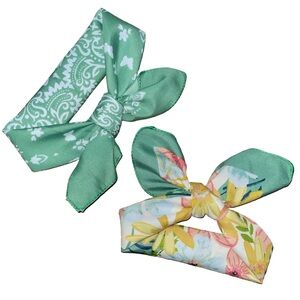 2 Colorful Festival Bandana Style Headscarves